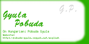 gyula pobuda business card